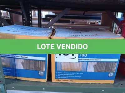 LOTE 131 - 02 CAIXAS DE SIKA TOP-100, REVESTIMENTO IMPERMEABILIZANTE SEMI-FLEXIVEL 18KG. (NO ESTADO) ATENÇÃO! FAZER A VISITAÇÃO ANTES DE ARREMATAR, NÃO SABEMOS SE FUNCIONA. LEILÃO NÃO TEM GARANTIA E NEM DEVOLUÇÃO, SUJEITO A POSSÍVEIS AVARIAS VISÍVEIS/OCULTAS E/OU AUSÊNCIA DE COMPONENTES.