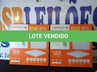 LOTE 044 - 02 - LUMINÁRIAS PAINEL LED SOBREPOR QUADRADA 50W 6500K - 60 X 60 (NO ESTADO, NÃO SABEMOS SE FUNCIONA. LEILÃO NÃO TEM GARANTIA E NEM DEVOLUÇÃO, SUJEITO A POSSÍVEIS AVARIAS VISÍVEIS/OCULTAS E/OU AUSÊNCIA DE COMPONENTES)