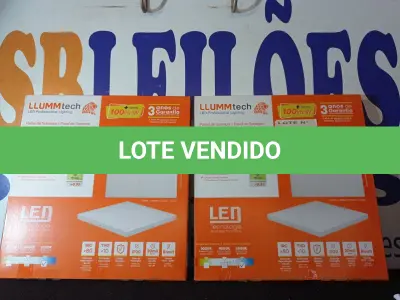 LOTE 044 - 02 - LUMINÁRIAS PAINEL LED SOBREPOR QUADRADA 50W 6500K - 60 X 60 (NO ESTADO, NÃO SABEMOS SE FUNCIONA. LEILÃO NÃO TEM GARANTIA E NEM DEVOLUÇÃO, SUJEITO A POSSÍVEIS AVARIAS VISÍVEIS/OCULTAS E/OU AUSÊNCIA DE COMPONENTES)