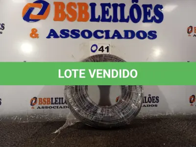 LOTE 041 - 01 ROLO DE CABO FLEXÍVEL 100M 1X10MM COR PRETA STAR BRAZIL COM SELO INMETRO. (NOVO). (NO ESTADO, NÃO SABEMOS SE FUNCIONA. LEILÃO NÃO TEM GARANTIA E NEM DEVOLUÇÃO).