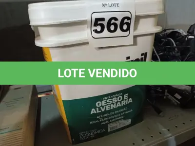LOTE 566 - 01 BALDE DE TINTA MAXIVINIL 18L FOSCO BRANCO NEVE. (NO ESTADO) ATENÇÃO! FAZER A VISITAÇÃO ANTES DE ARREMATAR, NÃO SABEMOS SE FUNCIONA. LEILÃO NÃO TEM GARANTIA E NEM DEVOLUÇÃO, SUJEITO A POSSÍVEIS AVARIAS VISÍVEIS/OCULTAS E/OU AUSÊNCIA DE COMPONENTES.