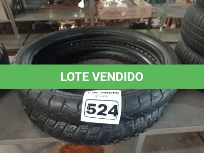 LOTE 524 - 02 PNEUS DE MOTO 90/90/21, 120/70/19. (NO ESTADO) ATENÇÃO! FAZER A VISITAÇÃO ANTES DE ARREMATAR, NÃO SABEMOS SE FUNCIONA. LEILÃO NÃO TEM GARANTIA E NEM DEVOLUÇÃO, SUJEITO A POSSÍVEIS AVARIAS VISÍVEIS/OCULTAS E/OU AUSÊNCIA DE COMPONENTES.