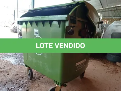 LOTE 582 - 01 CONTÊINER HDPE EN840 12000L.  (NO ESTADO) ATENÇÃO! FAZER A VISITAÇÃO ANTES DE ARREMATAR, NÃO SABEMOS SE FUNCIONA. LEILÃO NÃO TEM GARANTIA E NEM DEVOLUÇÃO, SUJEITO A POSSÍVEIS AVARIAS VISÍVEIS/OCULTAS E/OU AUSÊNCIA DE COMPONENTES.