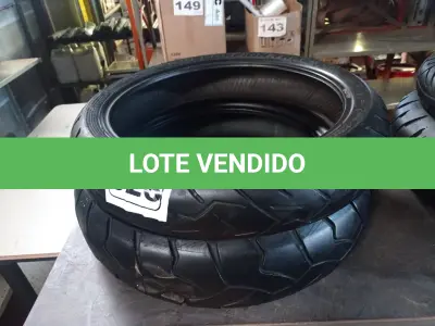 LOTE 526 - 02 PNEUS DE MOTO 120/70/17, 150/70/17. (NO ESTADO) ATENÇÃO! FAZER A VISITAÇÃO ANTES DE ARREMATAR, NÃO SABEMOS SE FUNCIONA. LEILÃO NÃO TEM GARANTIA E NEM DEVOLUÇÃO, SUJEITO A POSSÍVEIS AVARIAS VISÍVEIS/OCULTAS E/OU AUSÊNCIA DE COMPONENTES.