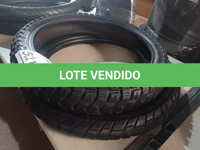 LOTE 521 - 02 PNEUS DE MOTO 120/70/19, 90/90/21. (NO ESTADO) ATENÇÃO! FAZER A VISITAÇÃO ANTES DE ARREMATAR, NÃO SABEMOS SE FUNCIONA. LEILÃO NÃO TEM GARANTIA E NEM DEVOLUÇÃO, SUJEITO A POSSÍVEIS AVARIAS VISÍVEIS/OCULTAS E/OU AUSÊNCIA DE COMPONENTES.