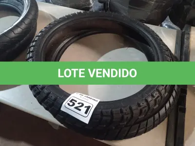 LOTE 521 - 02 PNEUS DE MOTO 120/70/19, 90/90/21. (NO ESTADO) ATENÇÃO! FAZER A VISITAÇÃO ANTES DE ARREMATAR, NÃO SABEMOS SE FUNCIONA. LEILÃO NÃO TEM GARANTIA E NEM DEVOLUÇÃO, SUJEITO A POSSÍVEIS AVARIAS VISÍVEIS/OCULTAS E/OU AUSÊNCIA DE COMPONENTES.