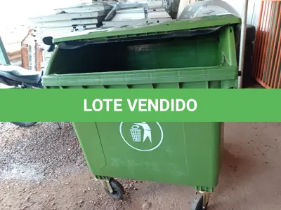 LOTE 582 - 01 CONTÊINER HDPE EN840 12000L.  (NO ESTADO) ATENÇÃO! FAZER A VISITAÇÃO ANTES DE ARREMATAR, NÃO SABEMOS SE FUNCIONA. LEILÃO NÃO TEM GARANTIA E NEM DEVOLUÇÃO, SUJEITO A POSSÍVEIS AVARIAS VISÍVEIS/OCULTAS E/OU AUSÊNCIA DE COMPONENTES.