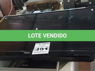 LOTE 491 - 01 TV PHILCO 40” POL. (NO ESTADO) ATENÇÃO! FAZER A VISITAÇÃO ANTES DE ARREMATAR, NÃO SABEMOS SE FUNCIONA. LEILÃO NÃO TEM GARANTIA E NEM DEVOLUÇÃO, SUJEITO A POSSÍVEIS AVARIAS VISÍVEIS/OCULTAS E/OU AUSÊNCIA DE COMPONENTES.