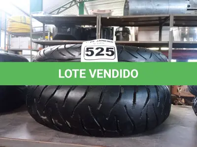 LOTE 525 - 02 PNEUS DE MOTO 100/80/17, 170/60/17. (NO ESTADO) ATENÇÃO! FAZER A VISITAÇÃO ANTES DE ARREMATAR, NÃO SABEMOS SE FUNCIONA. LEILÃO NÃO TEM GARANTIA E NEM DEVOLUÇÃO, SUJEITO A POSSÍVEIS AVARIAS VISÍVEIS/OCULTAS E/OU AUSÊNCIA DE COMPONENTES.