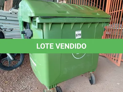 LOTE 579 - 01 CONTÊINER HDPE EN840 12000L.  (NO ESTADO) ATENÇÃO! FAZER A VISITAÇÃO ANTES DE ARREMATAR, NÃO SABEMOS SE FUNCIONA. LEILÃO NÃO TEM GARANTIA E NEM DEVOLUÇÃO, SUJEITO A POSSÍVEIS AVARIAS VISÍVEIS/OCULTAS E/OU AUSÊNCIA DE COMPONENTES.