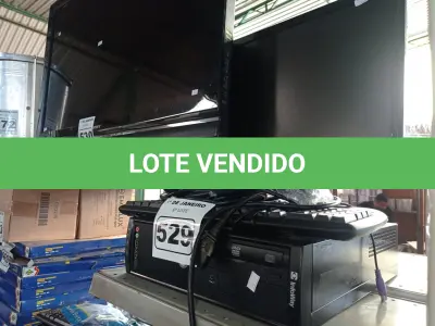 LOTE 529 - 01 CPU, 01 MONITOR, 01 TECLADO E 01 MOUSE. (NO ESTADO) ATENÇÃO! FAZER A VISITAÇÃO ANTES DE ARREMATAR, NÃO SABEMOS SE FUNCIONA. LEILÃO NÃO TEM GARANTIA E NEM DEVOLUÇÃO, SUJEITO A POSSÍVEIS AVARIAS VISÍVEIS/OCULTAS E/OU AUSÊNCIA DE COMPONENTES.