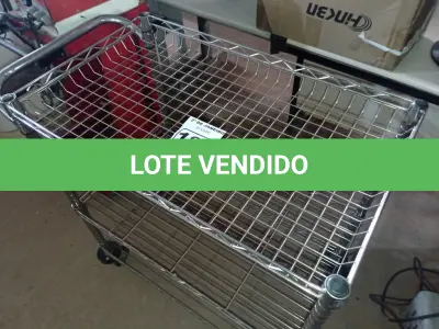 LOTE 182 - 01 CARRINHO PARA TRANSPORTE DE UTENSILIOS COM TRES DIVISOES. (NO ESTADO) ATENÇÃO! FAZER A VISITAÇÃO ANTES DE ARREMATAR, NÃO SABEMOS SE FUNCIONA. LEILÃO NÃO TEM GARANTIA E NEM DEVOLUÇÃO, SUJEITO A POSSÍVEIS AVARIAS VISÍVEIS/OCULTAS E/OU AUSÊNCIA DE COMPONENTES.