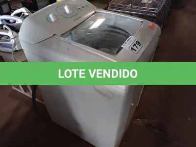 LOTE 179 - 01 MAQUINA DE LAVAR 12KG MARCA ELETROLUX. (NO ESTADO) ATENÇÃO! FAZER A VISITAÇÃO ANTES DE ARREMATAR, NÃO SABEMOS SE FUNCIONA. LEILÃO NÃO TEM GARANTIA E NEM DEVOLUÇÃO, SUJEITO A POSSÍVEIS AVARIAS VISÍVEIS/OCULTAS E/OU AUSÊNCIA DE COMPONENTES.