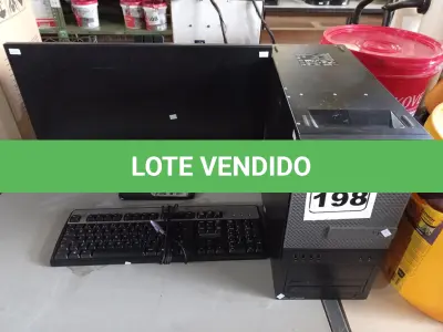 LOTE 198 - 01 CPU, 01 TECLADO E 01 MONITOR. (NO ESTADO) ATENÇÃO! FAZER A VISITAÇÃO ANTES DE ARREMATAR, NÃO SABEMOS SE FUNCIONA. LEILÃO NÃO TEM GARANTIA E NEM DEVOLUÇÃO, SUJEITO A POSSÍVEIS AVARIAS VISÍVEIS/OCULTAS E/OU AUSÊNCIA DE COMPONENTES.