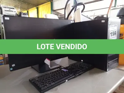 LOTE 198 - 01 CPU, 01 TECLADO E 01 MONITOR. (NO ESTADO) ATENÇÃO! FAZER A VISITAÇÃO ANTES DE ARREMATAR, NÃO SABEMOS SE FUNCIONA. LEILÃO NÃO TEM GARANTIA E NEM DEVOLUÇÃO, SUJEITO A POSSÍVEIS AVARIAS VISÍVEIS/OCULTAS E/OU AUSÊNCIA DE COMPONENTES.