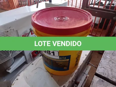 LOTE 581 - 01 BALDE DE SIKANOL ALVENARIA, ADITIVO PLASTIFICANTE PARA ARGAMASSA DE ASSENTAMENTO E REBOCO 18L. (NO ESTADO) ATENÇÃO! FAZER A VISITAÇÃO ANTES DE ARREMATAR, NÃO SABEMOS SE FUNCIONA. LEILÃO NÃO TEM GARANTIA E NEM DEVOLUÇÃO, SUJEITO A POSSÍVEIS AVARIAS VISÍVEIS/OCULTAS E/OU AUSÊNCIA DE COMPONENTES.