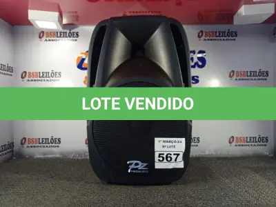 LOTE 567 - 01 CAIXA DE SOM PZ PROPASSIVE PX-12. (NO ESTADO) ATENÇÃO! FAZER A VISITAÇÃO ANTES DE ARREMATAR, NÃO SABEMOS SE FUNCIONA. LEILÃO NÃO TEM GARANTIA E NEM DEVOLUÇÃO, SUJEITO A POSSÍVEIS AVARIAS VISÍVEIS/OCULTAS E/OU AUSÊNCIA DE COMPONENTES.