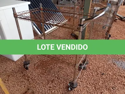 LOTE 575 - 01 CARRINHO PARA TRANSPORTE DE ALIMENTOS. (NO ESTADO) ATENÇÃO! FAZER A VISITAÇÃO ANTES DE ARREMATAR, NÃO SABEMOS SE FUNCIONA. LEILÃO NÃO TEM GARANTIA E NEM DEVOLUÇÃO, SUJEITO A POSSÍVEIS AVARIAS VISÍVEIS/OCULTAS E/OU AUSÊNCIA DE COMPONENTES.