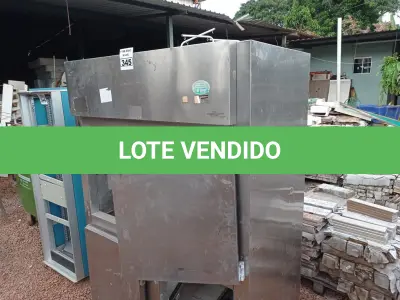 LOTE 345 - 01 GELADEIRA INDUSTRIAL SEM MOTOR PARA RETIRADA DE PEÇAS. (NO ESTADO) ATENÇÃO! FAZER A VISITAÇÃO ANTES DE ARREMATAR, NÃO SABEMOS SE FUNCIONA. LEILÃO NÃO TEM GARANTIA E NEM DEVOLUÇÃO, SUJEITO A POSSÍVEIS AVARIAS VISÍVEIS/OCULTAS E/OU AUSÊNCIA DE COMPONENTES.