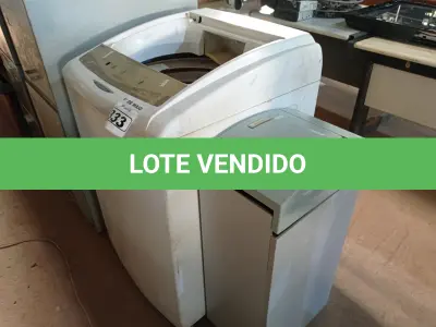 LOTE 333 - 01 MÁQUINA DE LAVAR E 01 FRAGMENTADORA DE PAPEL. (NO ESTADO) ATENÇÃO! FAZER A VISITAÇÃO ANTES DE ARREMATAR, NÃO SABEMOS SE FUNCIONA. LEILÃO NÃO TEM GARANTIA E NEM DEVOLUÇÃO, SUJEITO A POSSÍVEIS AVARIAS VISÍVEIS/OCULTAS E/OU AUSÊNCIA DE COMPONENTES.