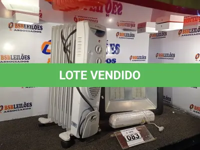 LOTE 083 - 01 PAINEL DE LED, 01 LUMINÁRIA DE EMERGÊNCIA E 01 AQUECEDOR. (NO ESTADO) ATENÇÃO! FAZER A VISITAÇÃO ANTES DE ARREMATAR, NÃO SABEMOS SE FUNCIONA. LEILÃO NÃO TEM GARANTIA E NEM DEVOLUÇÃO, SUJEITO A POSSÍVEIS AVARIAS VISÍVEIS/OCULTAS E/OU AUSÊNCIA DE COMPONENTES.