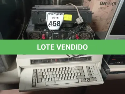 LOTE 458 - 01 AMPLIFICADOR PA-200 MARCA STANER E 03 MÁQUINAS DE ESCREVER ELÉTRICAS MARCAS E MODELOS DIVERSOS. (NO ESTADO) ATENÇÃO! FAZER A VISITAÇÃO ANTES DE ARREMATAR, NÃO SABEMOS SE FUNCIONA. LEILÃO NÃO TEM GARANTIA E NEM DEVOLUÇÃO, SUJEITO A POSSÍVEIS AVARIAS VISÍVEIS/OCULTAS E/OU AUSÊNCIA DE COMPONENTES.