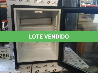 LOTE 266 - 01 FRIGOBAR. (NO ESTADO) ATENÇÃO! FAZER A VISITAÇÃO ANTES DE ARREMATAR, NÃO SABEMOS SE FUNCIONA, LEILÃO NÃO TEM GARANTIA E NEM DEVOLUÇÃO, SUJEITO A POSSÍVEIS AVARIAS VISÍVEIS/OCULTAS E/OU AUSÊNCIA DE COMPONENTES.
