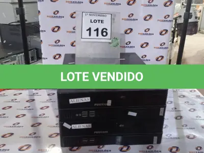 LOTE 116 - 02 MICROS COMPUTADORES MARCA POSITIVO. (NO ESTADO) ATENÇÃO! FAZER A VISITAÇÃO ANTES DE ARREMATAR, NÃO SABEMOS SE FUNCIONA, LEILÃO NÃO TEM GARANTIA E NEM DEVOLUÇÃO, SUJEITO A POSSÍVEIS AVARIAS VISÍVEIS/OCULTAS E/OU AUSÊNCIA DE COMPONENTES.