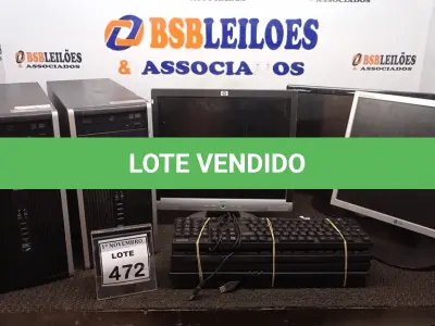 LOTE 472 - 02 CPUS MARCA HP, 03 MONITORES E 05 TECLADOS DE PC. (NO ESTADO) ATENÇÃO! FAZER A VISITAÇÃO ANTES DE ARREMATAR, NÃO SABEMOS SE FUNCIONA, LEILÃO NÃO TEM GARANTIA E NEM DEVOLUÇÃO, SUJEITO A POSSÍVEIS AVARIAS VISÍVEIS/OCULTAS E/OU AUSÊNCIA DE COMPONENTES.