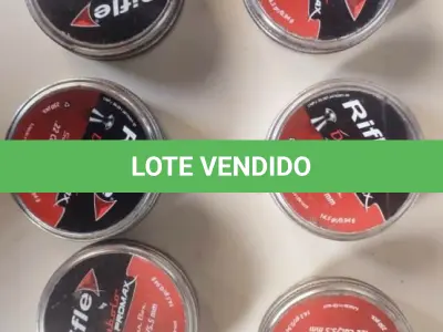 LOTE 415 - 01 LOTE COM 7 CAIXAS CHUMBINHO DIABOLÔ PRO MAX 5.5MM. (NO ESTADO) ATENÇÃO! FAZER A VISITAÇÃO ANTES DE ARREMATAR, NÃO SABEMOS SE FUNCIONA, LEILÃO NÃO TEM GARANTIA E NEM DEVOLUÇÃO, SUJEITO A POSSÍVEIS AVARIAS VISÍVEIS/OCULTAS E/OU AUSÊNCIA DE COMPONENTES.