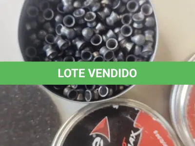 LOTE 415 - 01 LOTE COM 7 CAIXAS CHUMBINHO DIABOLÔ PRO MAX 5.5MM. (NO ESTADO) ATENÇÃO! FAZER A VISITAÇÃO ANTES DE ARREMATAR, NÃO SABEMOS SE FUNCIONA, LEILÃO NÃO TEM GARANTIA E NEM DEVOLUÇÃO, SUJEITO A POSSÍVEIS AVARIAS VISÍVEIS/OCULTAS E/OU AUSÊNCIA DE COMPONENTES.