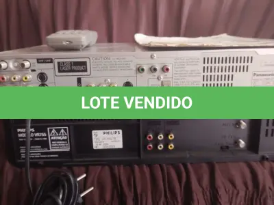 LOTE 418 - 01 GRAVADOR DE DVD DE MESA  PANASONIC MAIS VÍDEO CASSETE. (NO ESTADO) ATENÇÃO! FAZER A VISITAÇÃO ANTES DE ARREMATAR, NÃO SABEMOS SE FUNCIONA, LEILÃO NÃO TEM GARANTIA E NEM DEVOLUÇÃO, SUJEITO A POSSÍVEIS AVARIAS VISÍVEIS/OCULTAS E/OU AUSÊNCIA DE COMPONENTES.