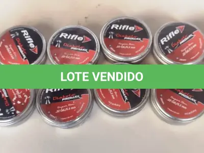 LOTE 415 - 01 LOTE COM 7 CAIXAS CHUMBINHO DIABOLÔ PRO MAX 5.5MM. (NO ESTADO) ATENÇÃO! FAZER A VISITAÇÃO ANTES DE ARREMATAR, NÃO SABEMOS SE FUNCIONA, LEILÃO NÃO TEM GARANTIA E NEM DEVOLUÇÃO, SUJEITO A POSSÍVEIS AVARIAS VISÍVEIS/OCULTAS E/OU AUSÊNCIA DE COMPONENTES.