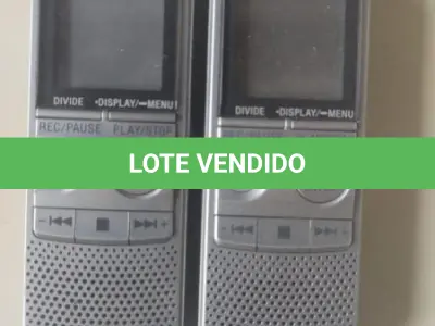 LOTE 481 - 01 LOTE CONTENDO 02 GRAVADORES DE AUDIO SONY. (NO ESTADO) ATENÇÃO! FAZER A VISITAÇÃO ANTES DE ARREMATAR, NÃO SABEMOS SE FUNCIONA, LEILÃO NÃO TEM GARANTIA E NEM DEVOLUÇÃO, SUJEITO A POSSÍVEIS AVARIAS VISÍVEIS/OCULTAS E/OU AUSÊNCIA DE COMPONENTES.