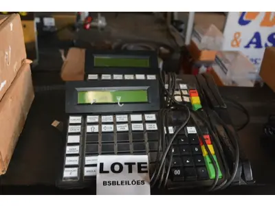 LOTE 018 - 02 TECLADOS DE CAIXA, MODELO: TEC55 USB DIS LCM23 MARCA OKI. (NO ESTADO)