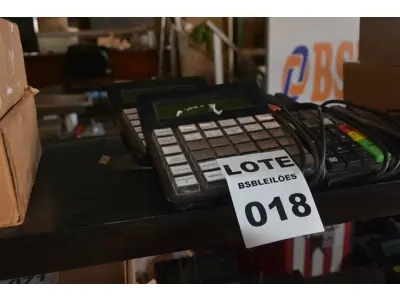 LOTE 018 - 02 TECLADOS DE CAIXA, MODELO: TEC55 USB DIS LCM23 MARCA OKI. (NO ESTADO)