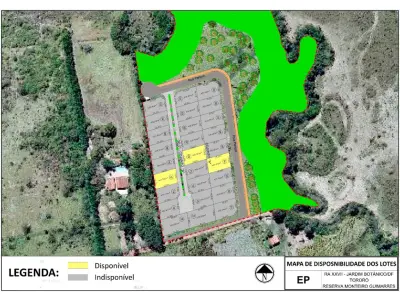 LOTE 002 - 01 LOTE NA QUADRA 01, CONJUNTO A LOTE 09, EM CONDOMÍNIO FECHADO, LOCALIZADO NA DF-140 KM 11, LOTES DE 400m², PROJETO REGULARIZADO EM FASE DE APROVAÇÃO PELA SEDUH, SERÁ ENTREGUE COM TODA INFRAESTRUTURA DE ÁGUA, LUZ, PAVIMENTAÇÃO, MURO, GUARITA E ESCRITURA INDIVIDUAL DE CADA LOTE. INSCRIÇÃO SEDUH: Nº 00390-00002174/2022-66