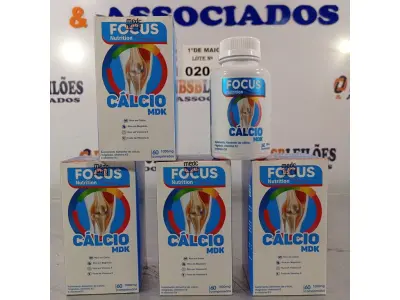 LOTE 020 - 04 CAIXAS DE CÁLCIO MDK (FOCUS) 60 CÁPSULAS CADA. (NO ESTADO, LEILÃO NÃO TEM GARANTIA E NEM DEVOLUÇÃO, SUJEITO A POSSÍVEIS AVARIAS VISÍVEIS/OCULTAS E/OU AUSÊNCIA DE COMPONENTES).