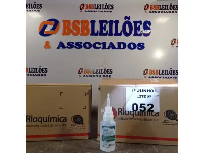 LOTE 052 - 02 CAIXAS COM BISNAGAS DE ÁLCOOL ETÍLICO HIDRATADO 70% ANTISSÉPTICO DE MÃOS 30 UNIDADES CADA. (NO ESTADO, LEILÃO NÃO TEM GARANTIA E NEM DEVOLUÇÃO, SUJEITO A POSSÍVEIS AVARIAS VISÍVEIS/OCULTAS E/OU AUSÊNCIA DE COMPONENTES).