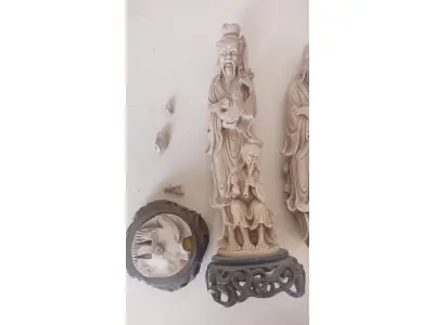 LOTE 037 - ESCULTURA CHINESAS PRA RESTAURAR (NO ESTADO)