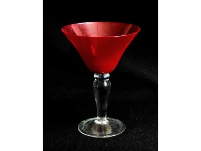 LOTE 099 - 5 TAÇAS PARA CHAMPAGNE, EM CRISTAL DEMI TRANSLÚCIDO ALTURA 17 CM.(NO ESTADO)