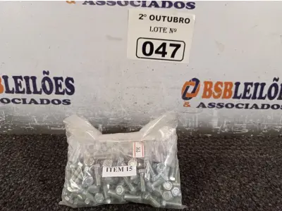 LOTE 047 - 01 KIT DE PARAFUSOS SEXTAVADOS (NO ESTADO) ATENÇÃO! FAZER A VISITAÇÃO ANTES DE ARREMATAR, NÃO SABEMOS SE FUNCIONA. LEILÃO NÃO TEM GARANTIA E NEM DEVOLUÇÃO, SUJEITO A POSSÍVEIS AVARIAS VISÍVEIS/OCULTAS E/OU AUSÊNCIA DE COMPONENTES.