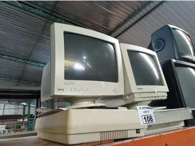 LOTE 108 - 02 SCANNERS E 02 MONITORES DE TUBO. (NO ESTADO) ATENÇÃO! FAZER A VISITAÇÃO ANTES DE ARREMATAR, NÃO SABEMOS SE FUNCIONA. LEILÃO NÃO TEM GARANTIA E NEM DEVOLUÇÃO, SUJEITO A POSSÍVEIS AVARIAS VISÍVEIS/OCULTAS E/OU AUSÊNCIA DE COMPONENTES.