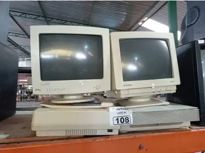 LOTE 108 - 02 SCANNERS E 02 MONITORES DE TUBO. (NO ESTADO) ATENÇÃO! FAZER A VISITAÇÃO ANTES DE ARREMATAR, NÃO SABEMOS SE FUNCIONA. LEILÃO NÃO TEM GARANTIA E NEM DEVOLUÇÃO, SUJEITO A POSSÍVEIS AVARIAS VISÍVEIS/OCULTAS E/OU AUSÊNCIA DE COMPONENTES.