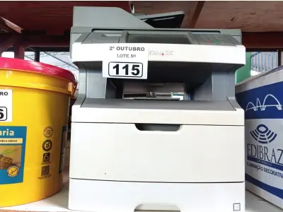 LOTE 115 - 01 IMPRESSORA MULTIFUNCIONAL MARCA LEXMARK MODELO X464. (NO ESTADO) ATENÇÃO! FAZER A VISITAÇÃO ANTES DE ARREMATAR, NÃO SABEMOS SE FUNCIONA. LEILÃO NÃO TEM GARANTIA E NEM DEVOLUÇÃO, SUJEITO A POSSÍVEIS AVARIAS VISÍVEIS/OCULTAS E/OU AUSÊNCIA DE COMPONENTES.