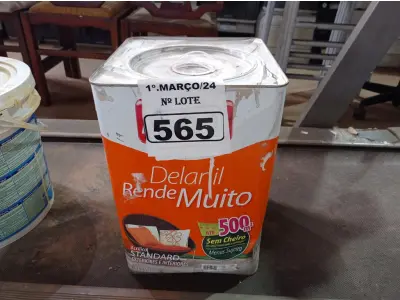 LOTE 565 - 01 LATA DE TINTA IQUINE PINTALAR 16/18L BASE C. (NO ESTADO) ATENÇÃO! FAZER A VISITAÇÃO ANTES DE ARREMATAR, NÃO SABEMOS SE FUNCIONA. LEILÃO NÃO TEM GARANTIA E NEM DEVOLUÇÃO, SUJEITO A POSSÍVEIS AVARIAS VISÍVEIS/OCULTAS E/OU AUSÊNCIA DE COMPONENTES.