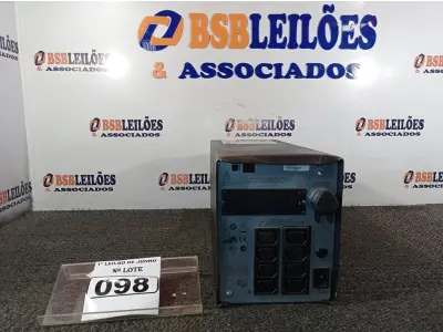 LOTE 098 - 01 NOBREAK MARCA APC MODELO SMART-UPS 1.500. (NO ESTADO) ATENÇÃO! FAZER A VISITAÇÃO ANTES DE ARREMATAR, NÃO SABEMOS SE FUNCIONA. LEILÃO NÃO TEM GARANTIA E NEM DEVOLUÇÃO, SUJEITO A POSSÍVEIS AVARIAS VISÍVEIS/OCULTAS E/OU AUSÊNCIA DE COMPONENTES.