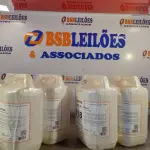 LOTE 018 - 20 LITROS DE ESPUMA HIGIENIZADORA PARA ANTISSEPSIA INSTANTÂNEA DAS MÃOS. (NO ESTADO, LEILÃO NÃO TEM GARANTIA E NEM DEVOLUÇÃO, SUJEITO A POSSÍVEIS AVARIAS VISÍVEIS/OCULTAS E/OU AUSÊNCIA DE COMPONENTES).