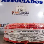 LOTE 220 - 01 ROLO DE CABO FLEXÍVEL 1X4MM NA COR VERMELHA.100 METROS (NOVO) (NO ESTADO, LEILÃO NÃO TEM GARANTIA E NEM DEVOLUÇÃO, SUJEITO A POSSÍVEIS AVARIAS VISÍVEIS/OCULTAS E/OU AUSÊNCIA DE COMPONENTES).