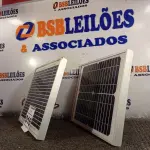 LOTE 016 - 02 PAINÉIS FOTOVOLTAICOS 18V 10W. (NO ESTADO) ATENÇÃO! FAZER A VISITAÇÃO ANTES DE ARREMATAR, NÃO SABEMOS SE FUNCIONA. LEILÃO NÃO TEM GARANTIA E NEM DEVOLUÇÃO, SUJEITO A POSSÍVEIS AVARIAS VISÍVEIS/OCULTAS E/OU AUSÊNCIA DE COMPONENTES.